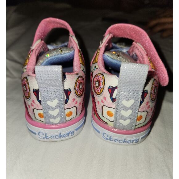 SKECHERS TWINKLE TOES Girls Light Up Shoes Sneakers Toddler Sz.6 unicorn - Picture 2 of 6